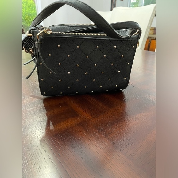 Under one Sky women’s small black studded cross body bag with adjustable strap - Picture 1 of 6